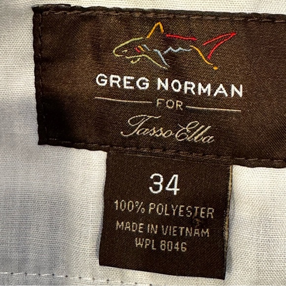 Greg Norman for Tasso Elba Dark Gray Flat Front Tailored Shorts - Picture 4 of 4